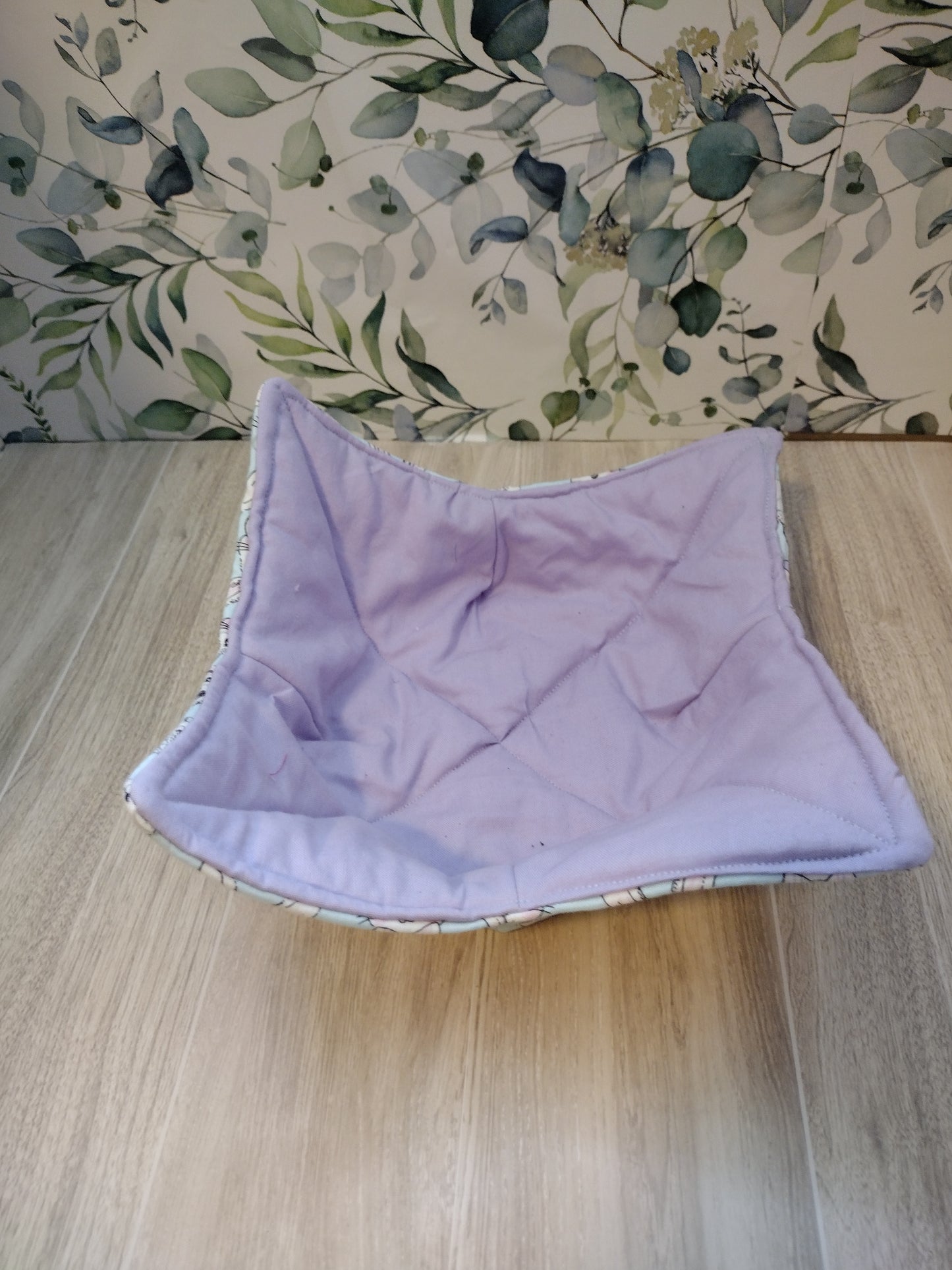 Lavender Bunnies bowl koozie