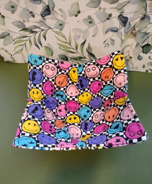 Animal print/Smiley face bowl koozie