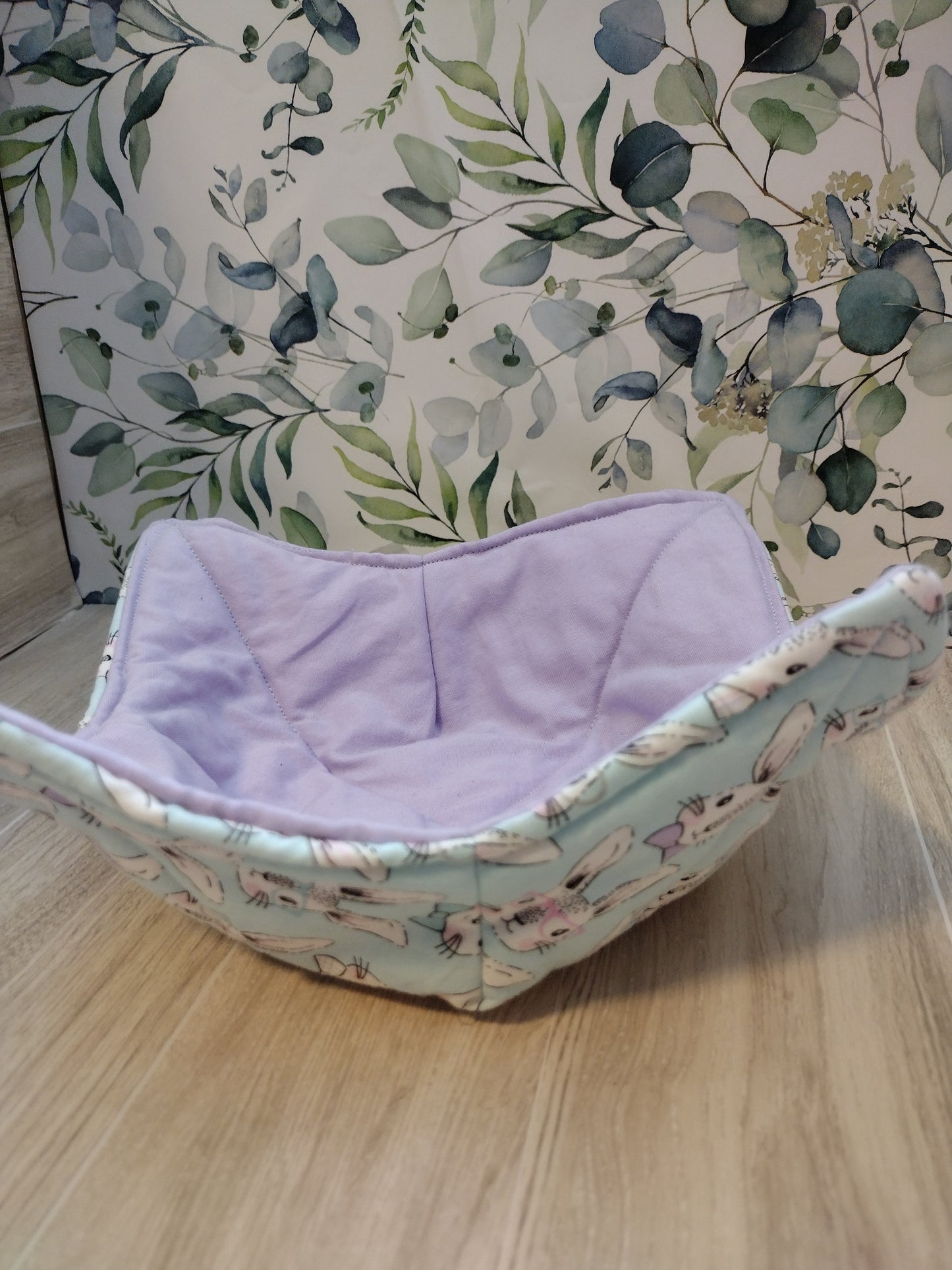 Lavender Bunnies bowl koozie